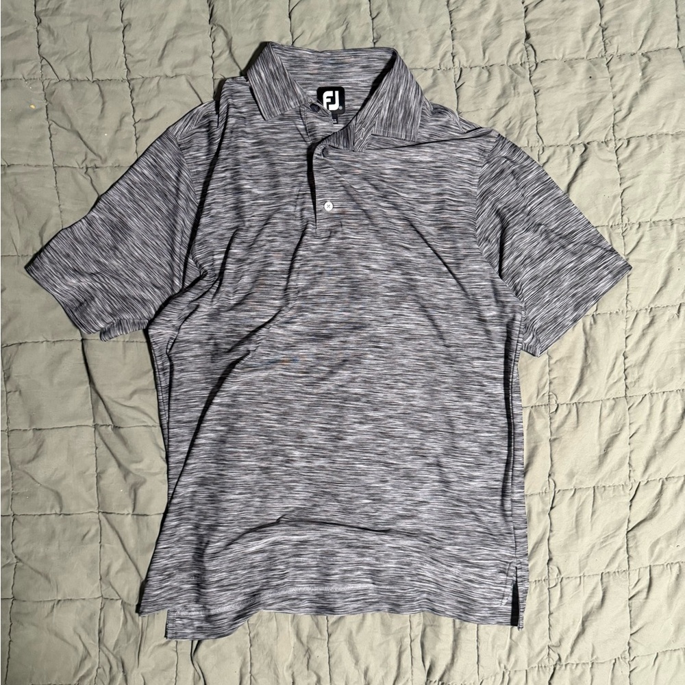 FootJoy Men's Black and White Polo Shirt